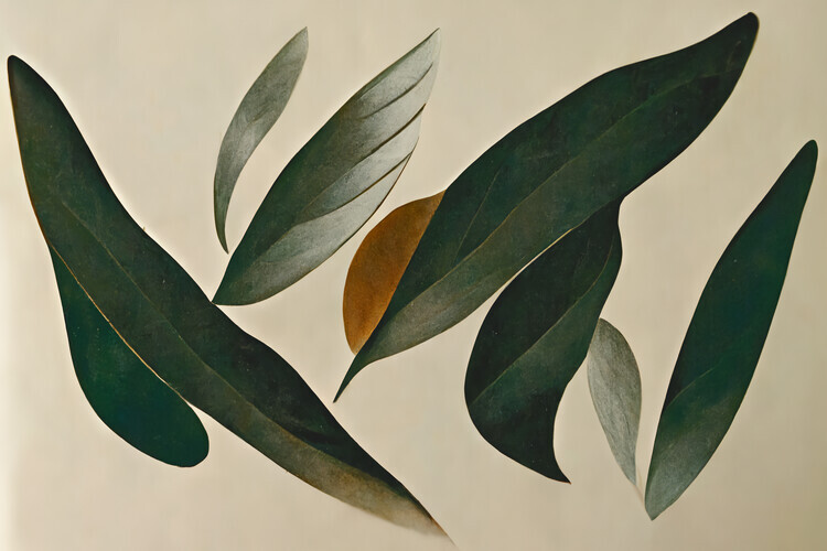 Treechild Plakát, Obraz - Floating Leafs, Treechild, 40 × 26.7 cm
