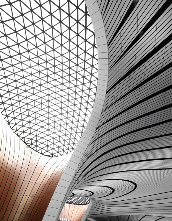 Ivan Huang Plakát, Obraz - Parabolic Mega Columns, Ivan Huang, 30 × 40 cm