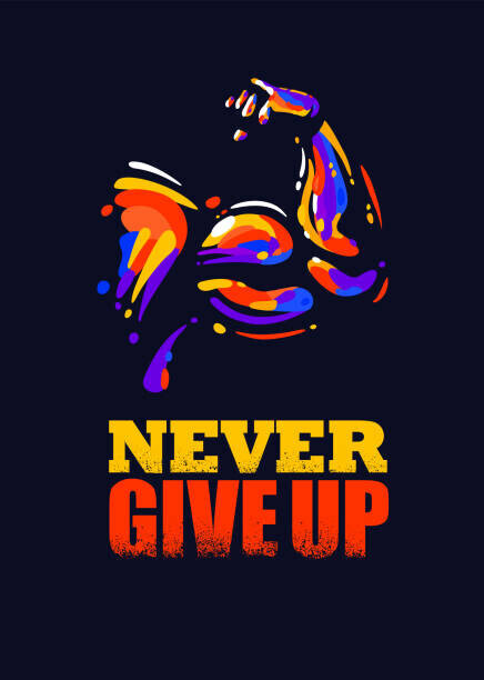 subtropica Plakát, Obraz - Never Give Up. Inspiring Gym Sport, subtropica, 30 × 40 cm