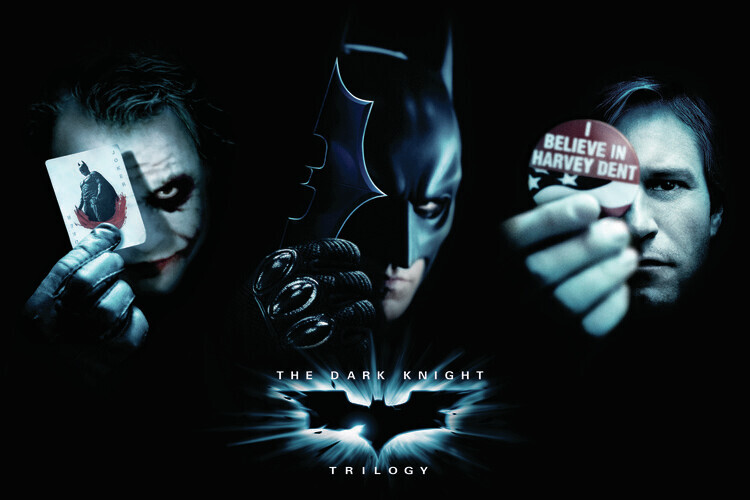 Europosters Plakát, Obraz - The Dark Knight Trilogy - Trio, 40 × 26.7 cm