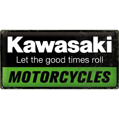 Postershop Plechová cedule Kawasaki Motorcycles, 50 x 25 cm