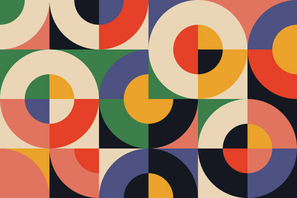 Normform Plakát, Obraz - Bauhaus Geometry Artwork Abstract Vector Design, Normform, 40 × 26.7 cm