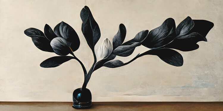 Treechild Plakát, Obraz - Black Magnolia, Treechild, 40 × 20 cm