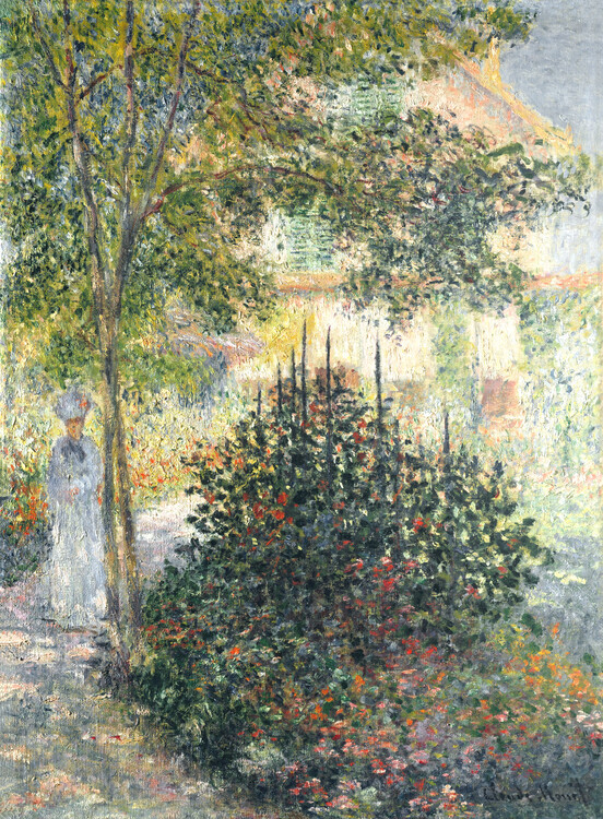 Claude Monet Plakát, Obraz - Camille Monet in the Garden at Argenteuil (1847–1879), Claude Monet, 30 × 40 cm
