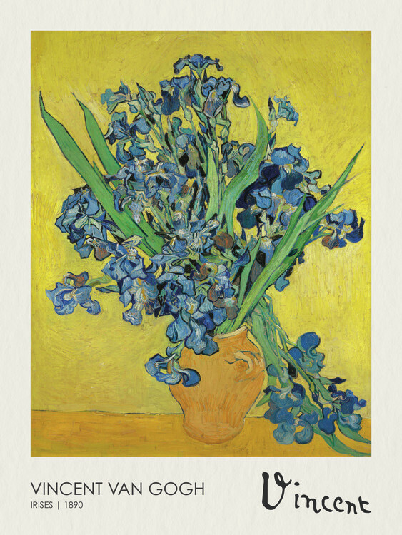 Vincent van Gogh Plakát, Obraz - Irises (1890), Vincent van Gogh, 30 × 40 cm