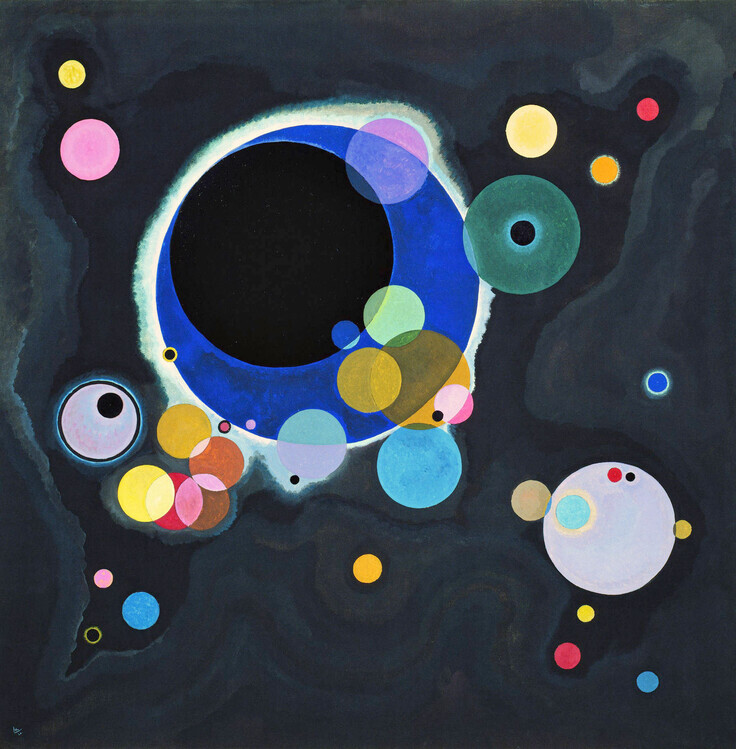 Wassily Kandinsky Plakát, Obraz - Several Circles (1926), Wassily Kandinsky, 40 × 40 cm
