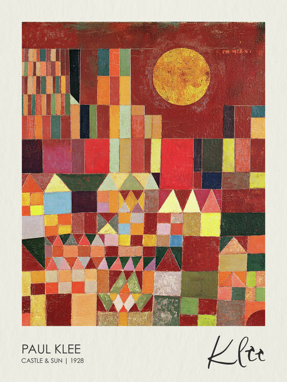 Paul Klee Plakát, Obraz - Castle and Sun (1928), Paul Klee, 30 × 40 cm