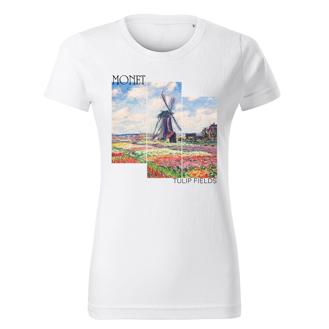 Europosters Tričko Tulip Fields, Claude Monet, Pánské, Regular, L
