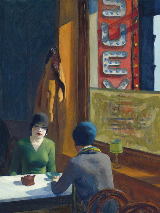 Edward Hopper Plakát, Obraz - Chop Suey, Edward Hopper, 30 × 40 cm