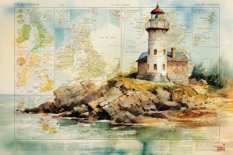 Thomas Chedeville Plakát, Obraz - Lighthouse, Thomas Chedeville, 40 × 26.7 cm