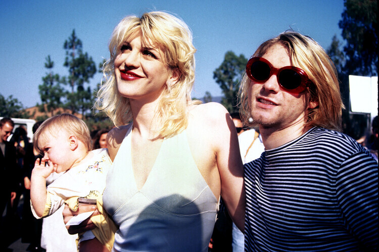 Vinnie Zuffante Plakát, Obraz - Kurt Cobain, Courtney Love and baby, Vinnie Zuffante, 40 × 26.7 cm