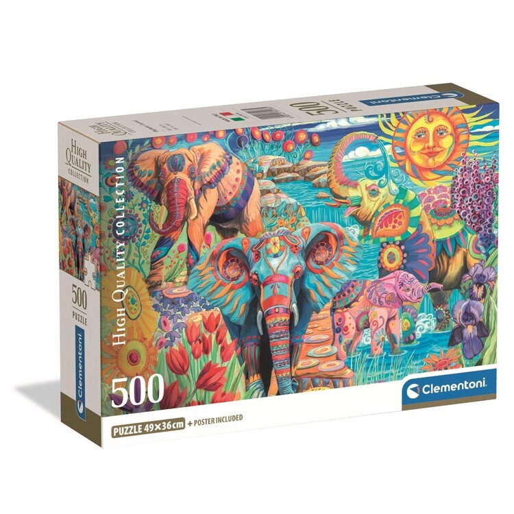 CLEMENTONI Puzzle Elephants’ Carnival, 500 ks