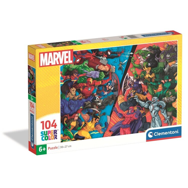 CLEMENTONI Puzzle Marvel Heroes vs Villains, 104 ks