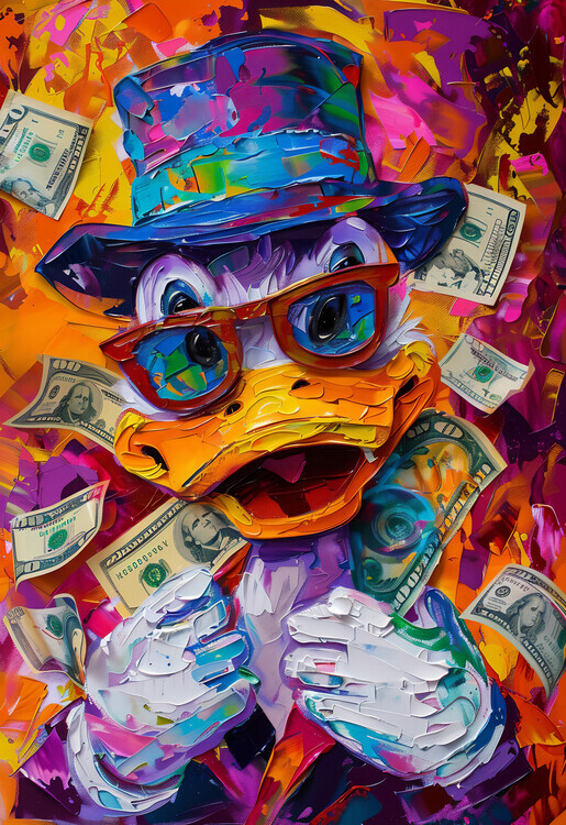 Europosters Plakát, Obraz - Trendy Rich Duck, 61 × 91.5 cm