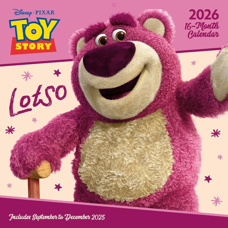 PYRAMID Kalendář 2026 Toy Story - Lotso, 30 x 30 cm