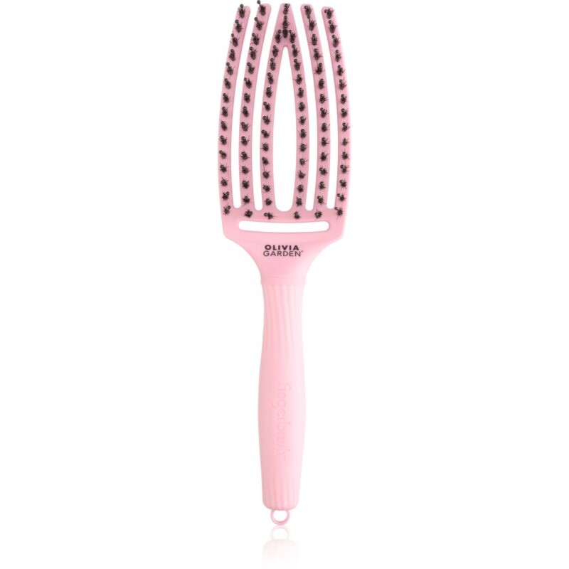 Olivia Garden Fingerbrush ThinkPink Boar & Nylon Jaipur Rose kartáč na vlasy 1 ks
