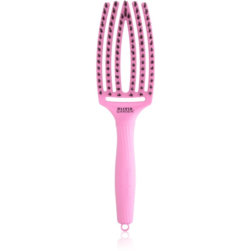 Olivia Garden Fingerbrush ThinkPink Boar & Nylon Pink Tokyo kartáč na vlasy 1 ks