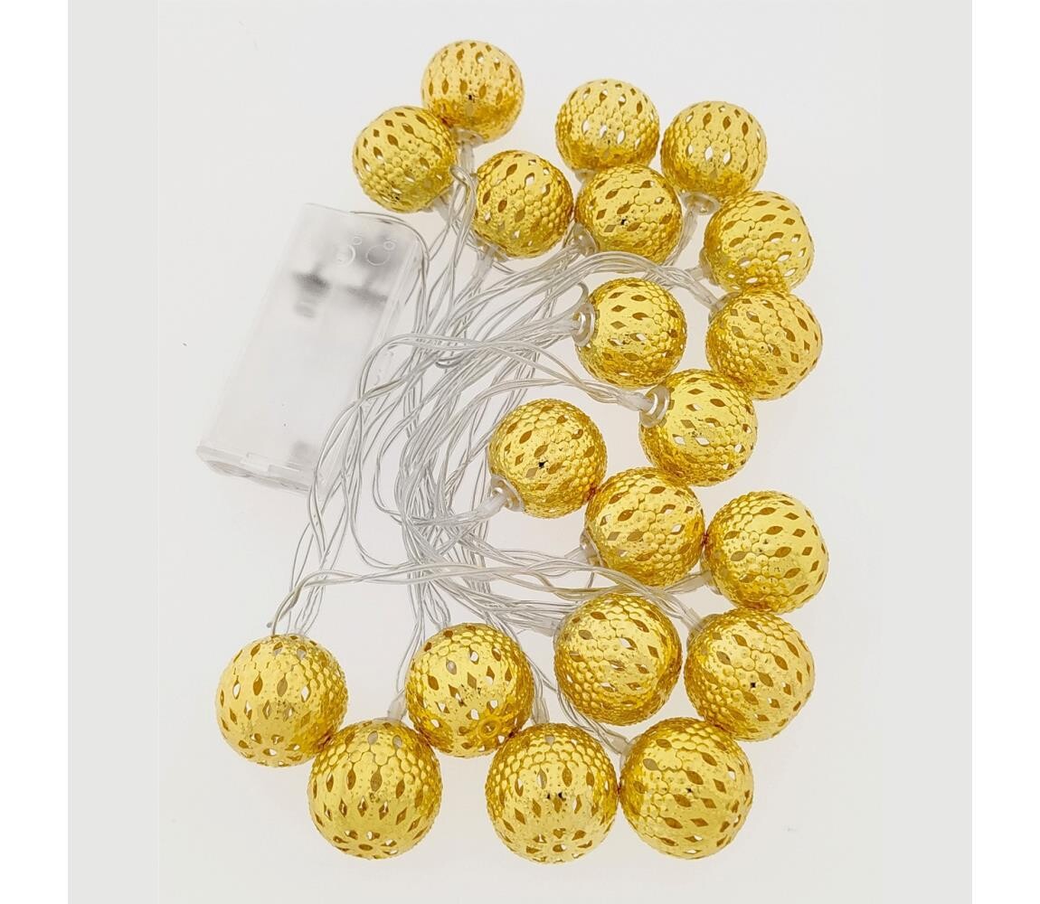 LED Vánoční řetěz 20xLED/3xAA 2,5m teplá bílá TR 308