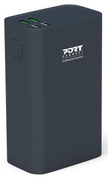 PORT CONNECT powerbanka 26 800 mAh, 65W, USB-C PD / USB-A QC, pro notebooky a mobilní zařízení,černá