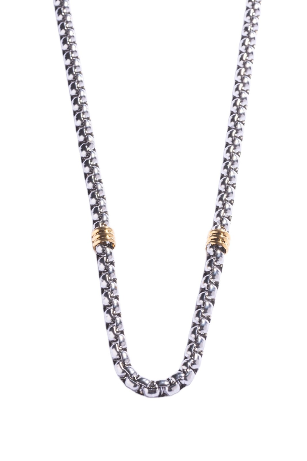 Marc Malone Výrazný pánský bicolor řetízek z oceli MCGN5071SG