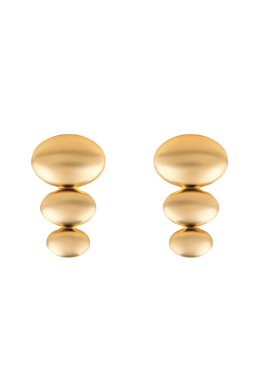 Marc Malone Výrazné pozlacené náušnice Amelie Gold Earrings MCE250216G