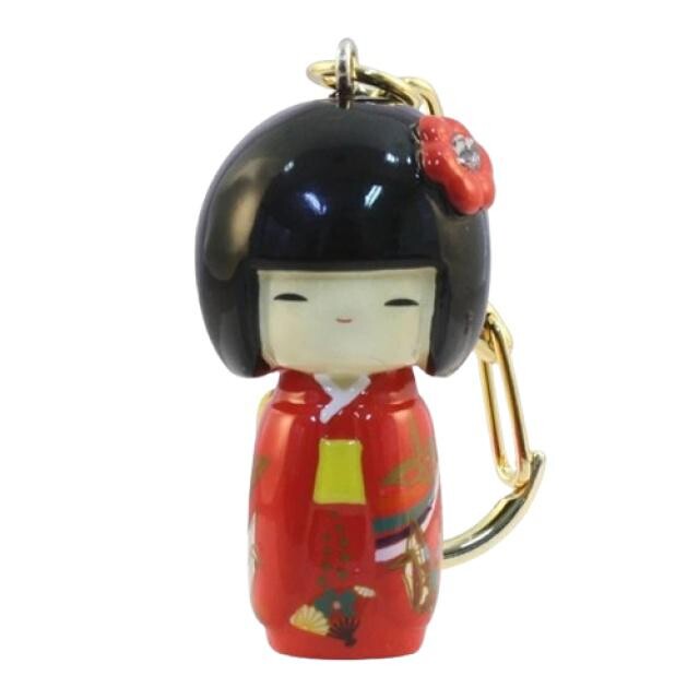 Klíčenka panenka Kokeshi Furisode Red