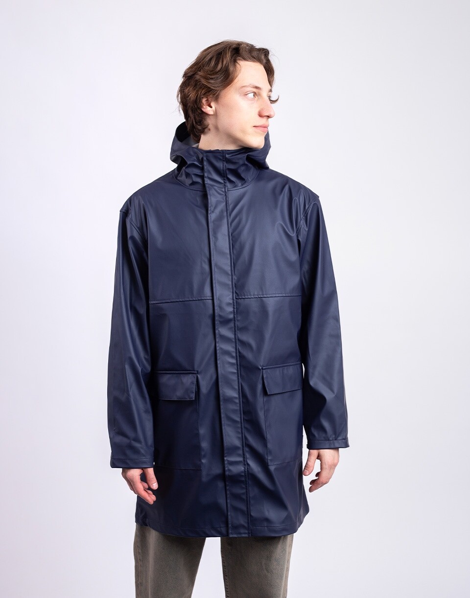 Herschel Supply Long Classic Rain Jacket Men's Darkest Navy S