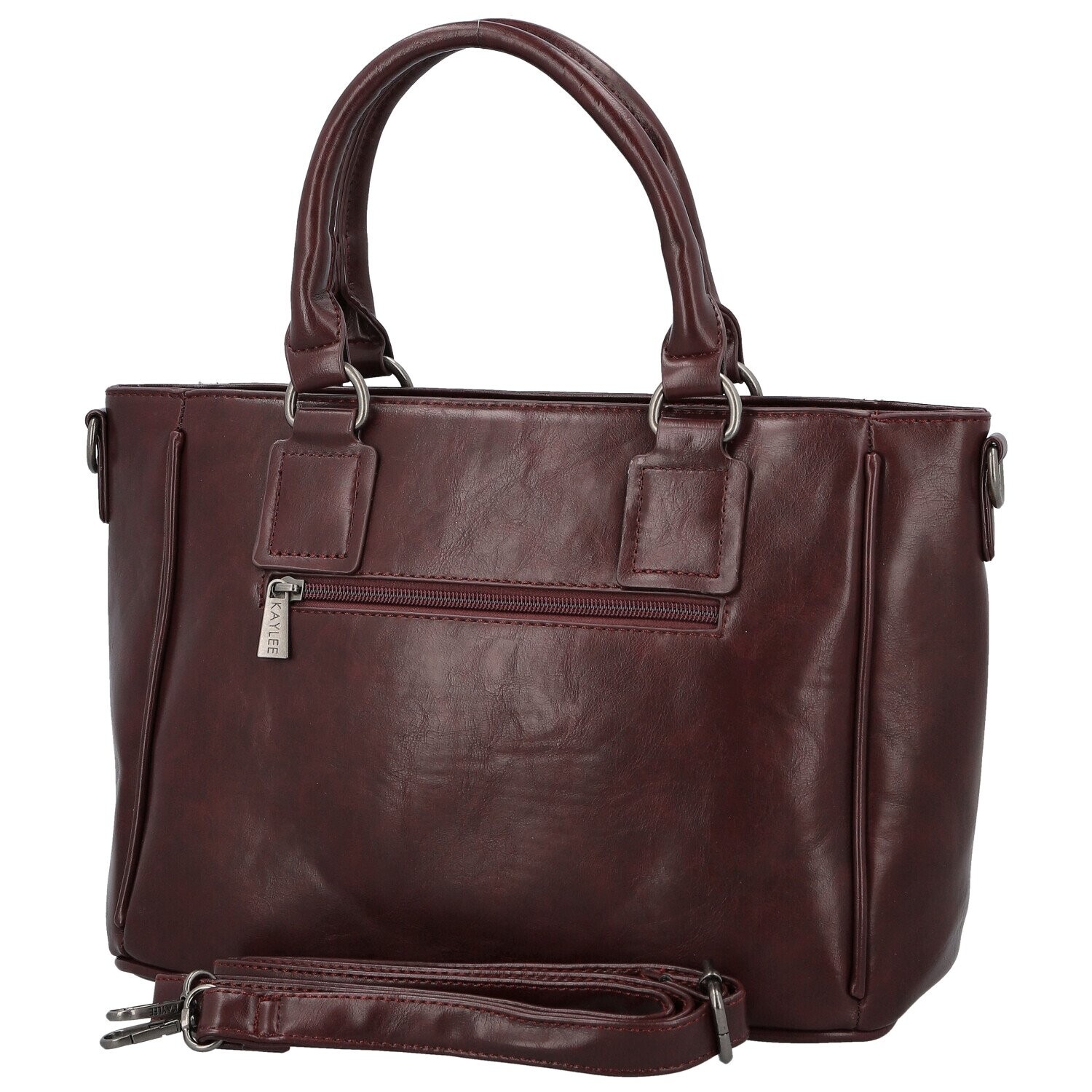 Trendy dámská koženková kabelka do ruky Liliane, tmavě vínová