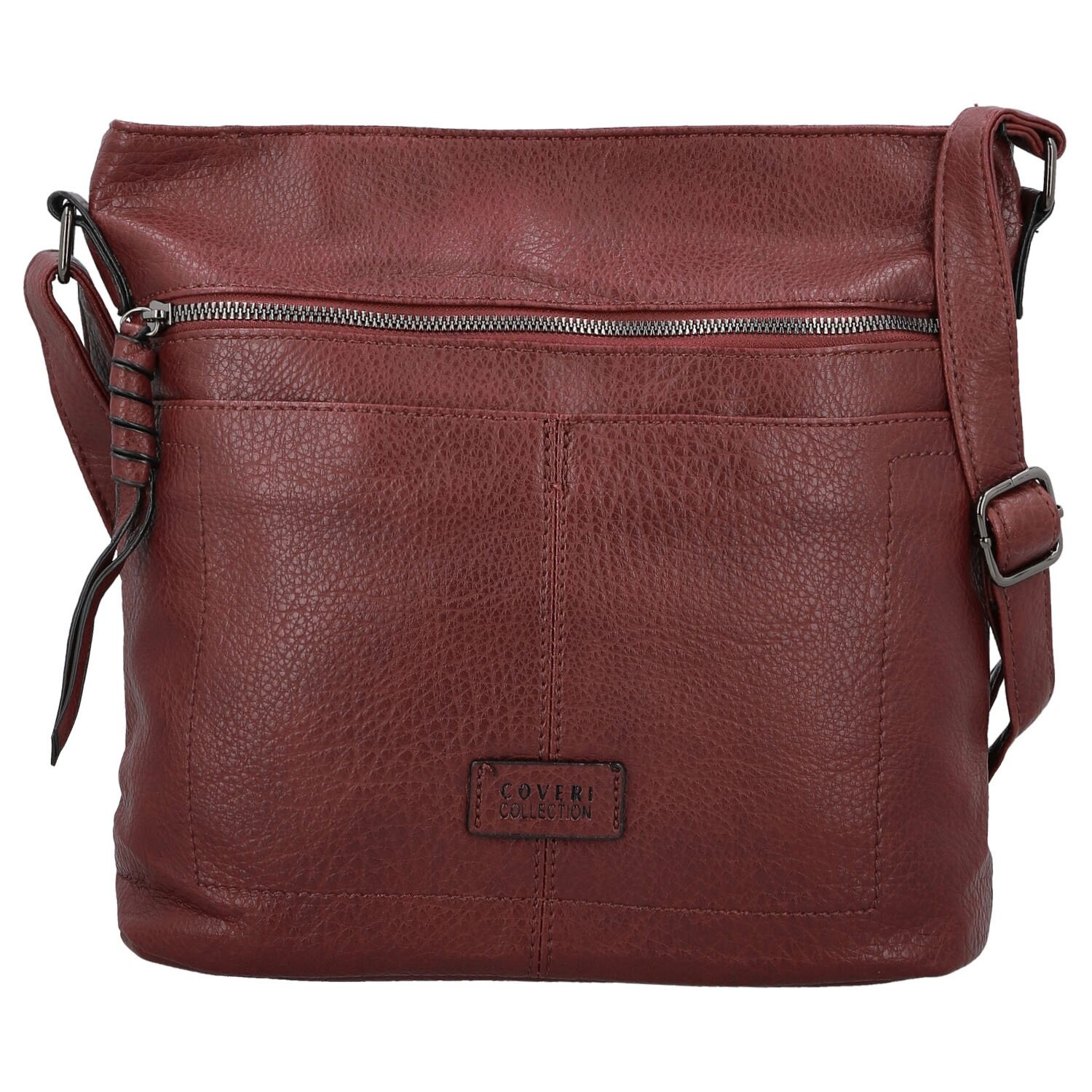 Trendy dámská koženková crossbody kabelka Westa, vínová new