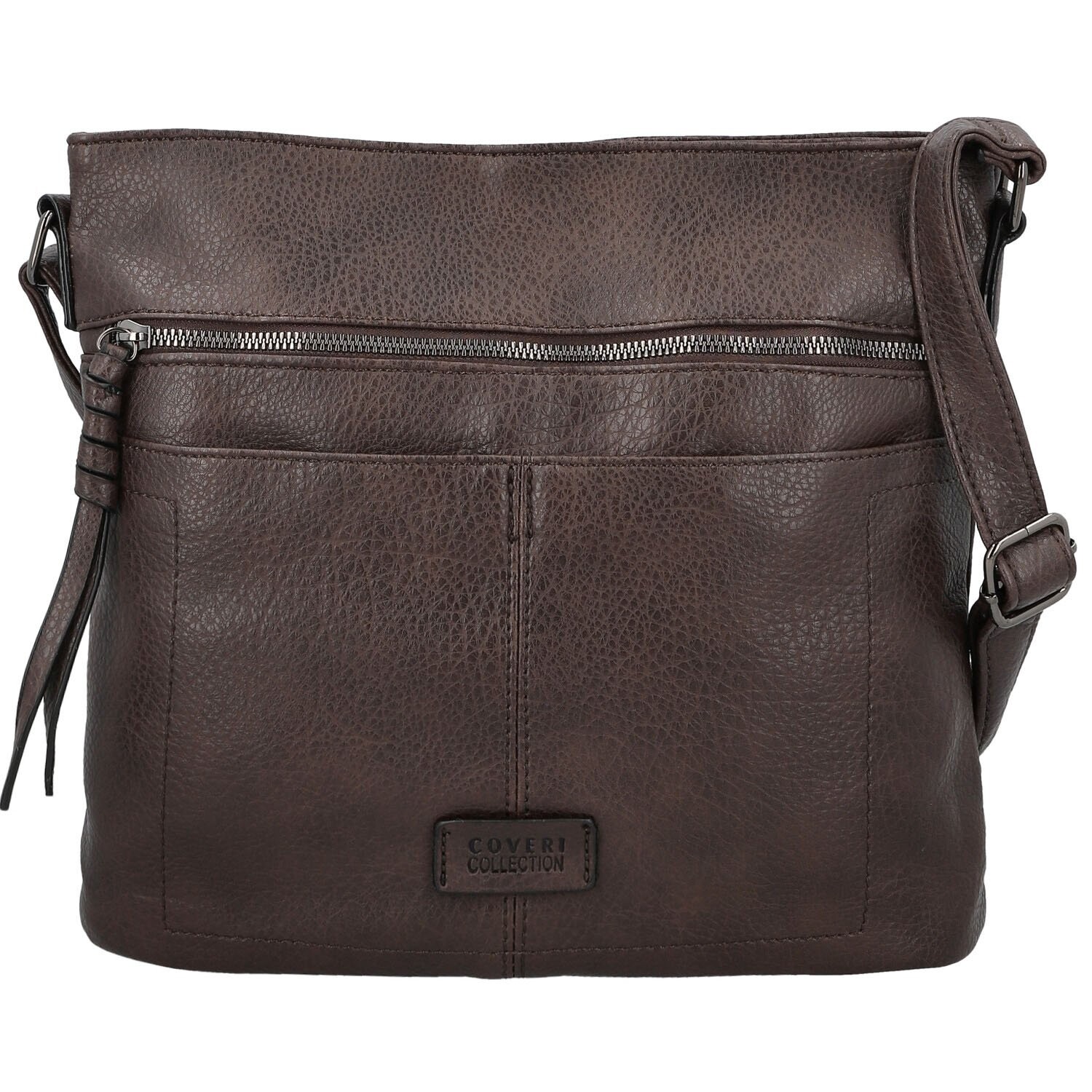 Trendy dámská koženková crossbody kabelka Westa, coffee new