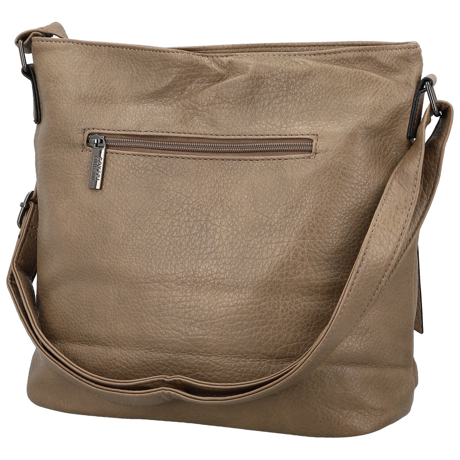 Trendy dámská koženková crossbody kabelka Westa, taupe new