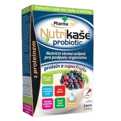 Nutrikaše probiotic protein a superfruits 3x60g