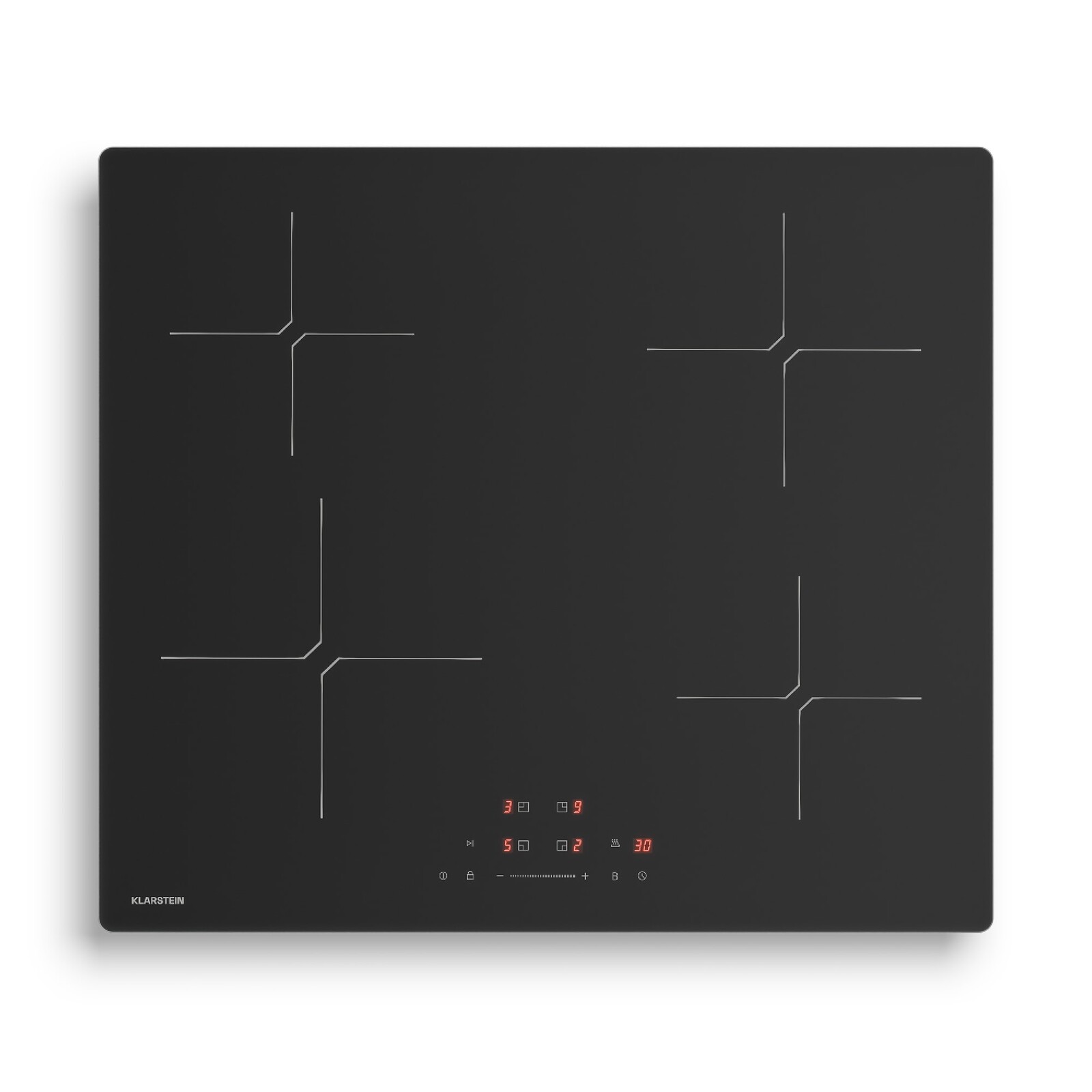 Klarstein Indukční varná deska PowerGlide | povrch odolný proti poškrábání | 4 varné zóny | 7400 W | 60 cm