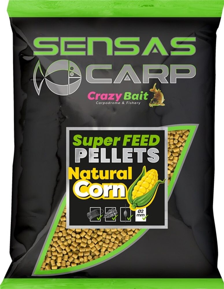 Sensas Pelety Super Feed Natural Corn 650g - 2mm