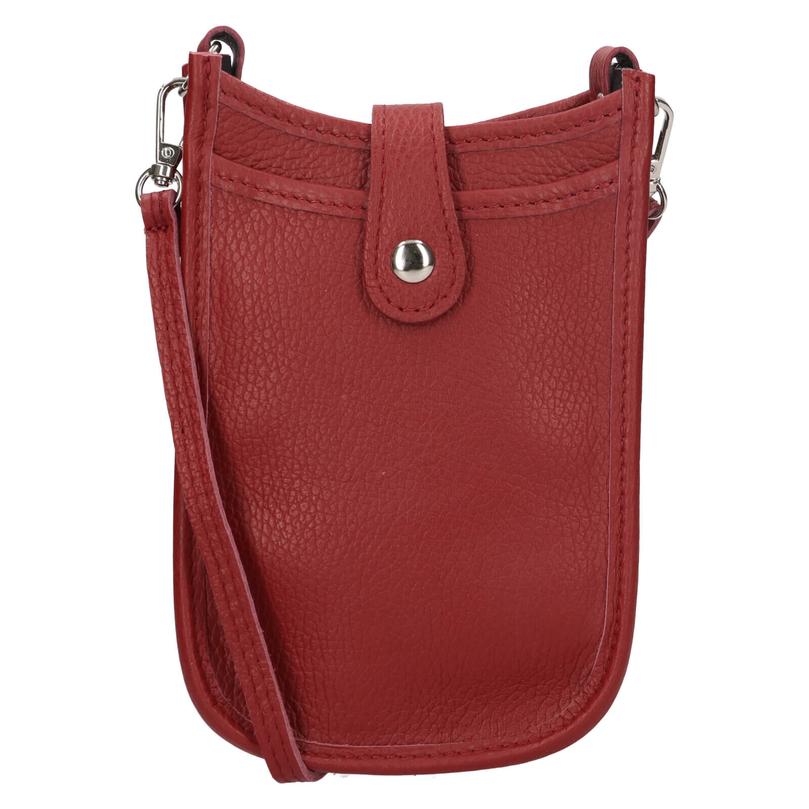 Dámská kožená kabelka na mobil a doklady Italia Limma - vínová