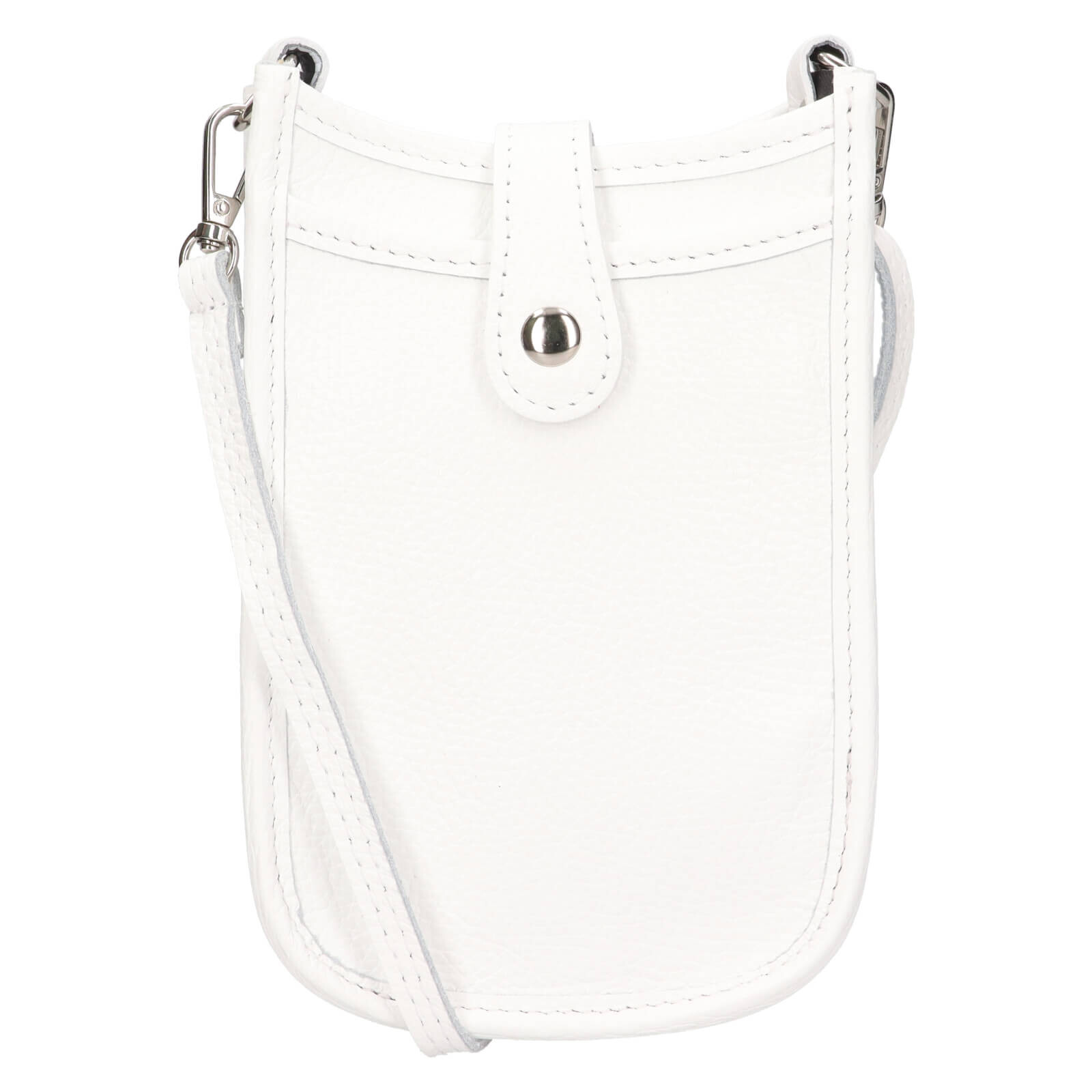 Dámská kožená kabelka na mobil a doklady Italia Limma - bílá