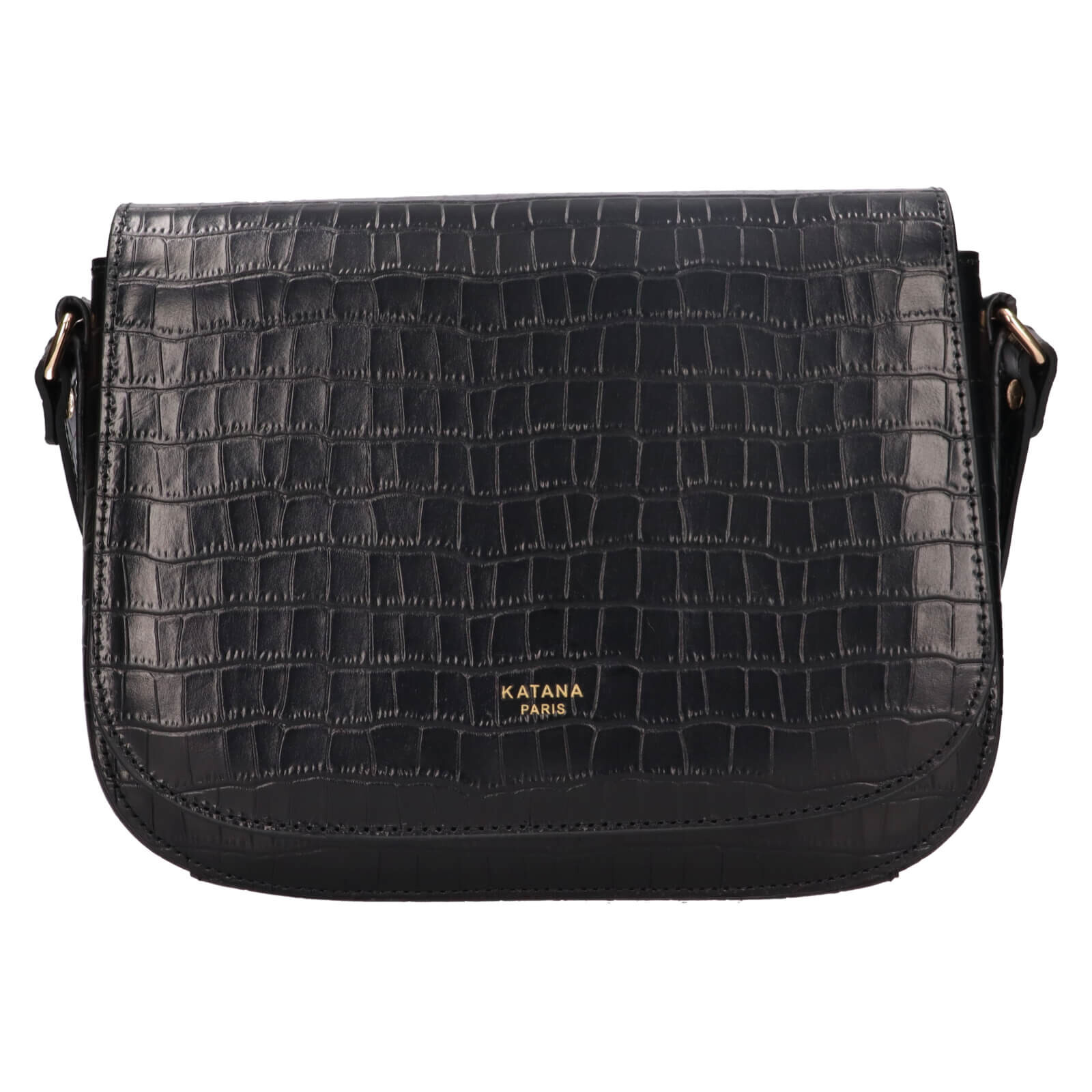 Kožená dámská crosbody kabelka Katana Alieta - černá