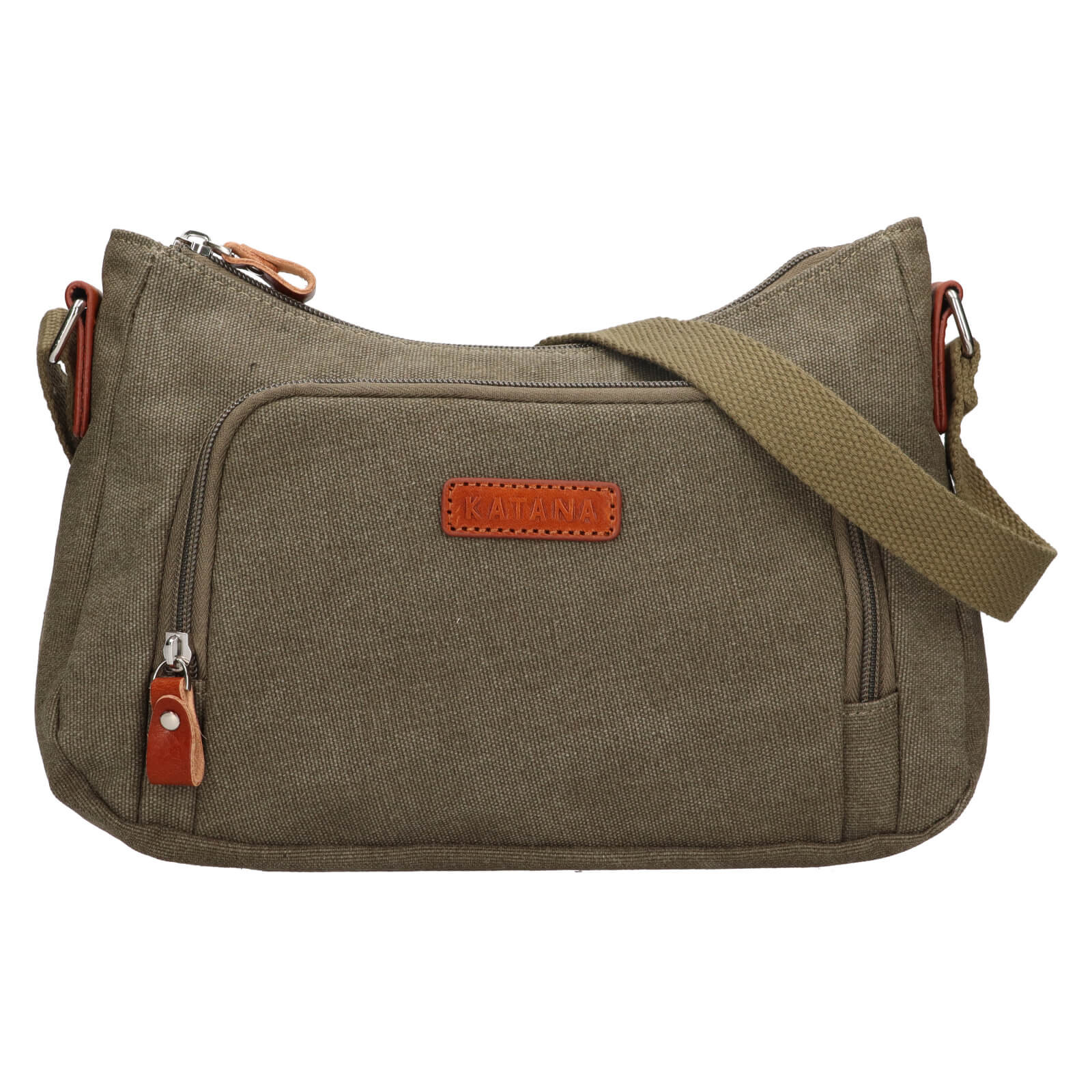 Dámská crosbody kabelka Katana Luiza - zeleno-hnědá