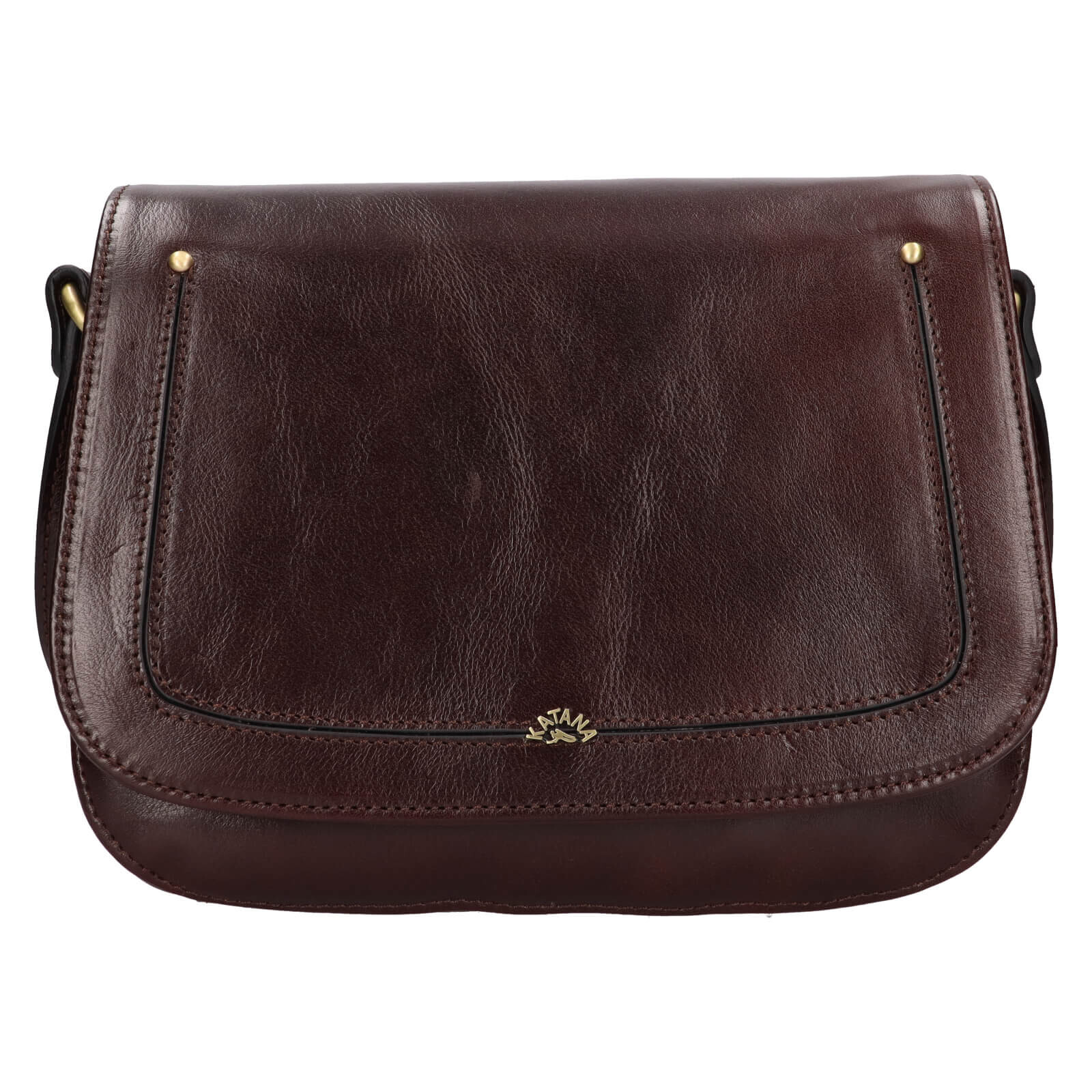 Kožená dámská crosbody kabelka Katana Zorra - tmavě hnědá