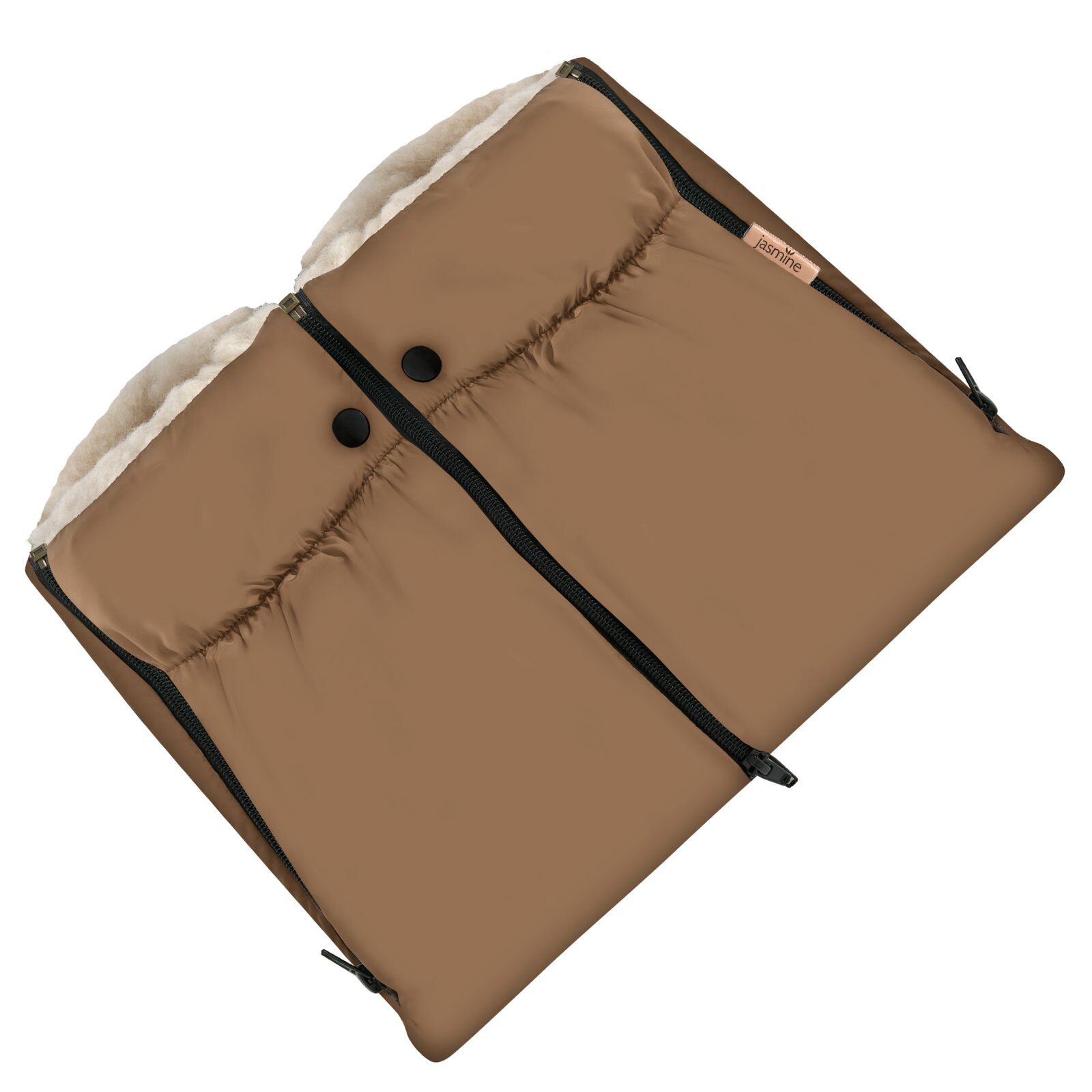 Rukávník 2v1 z ovčí vlny Ovečka - Latte