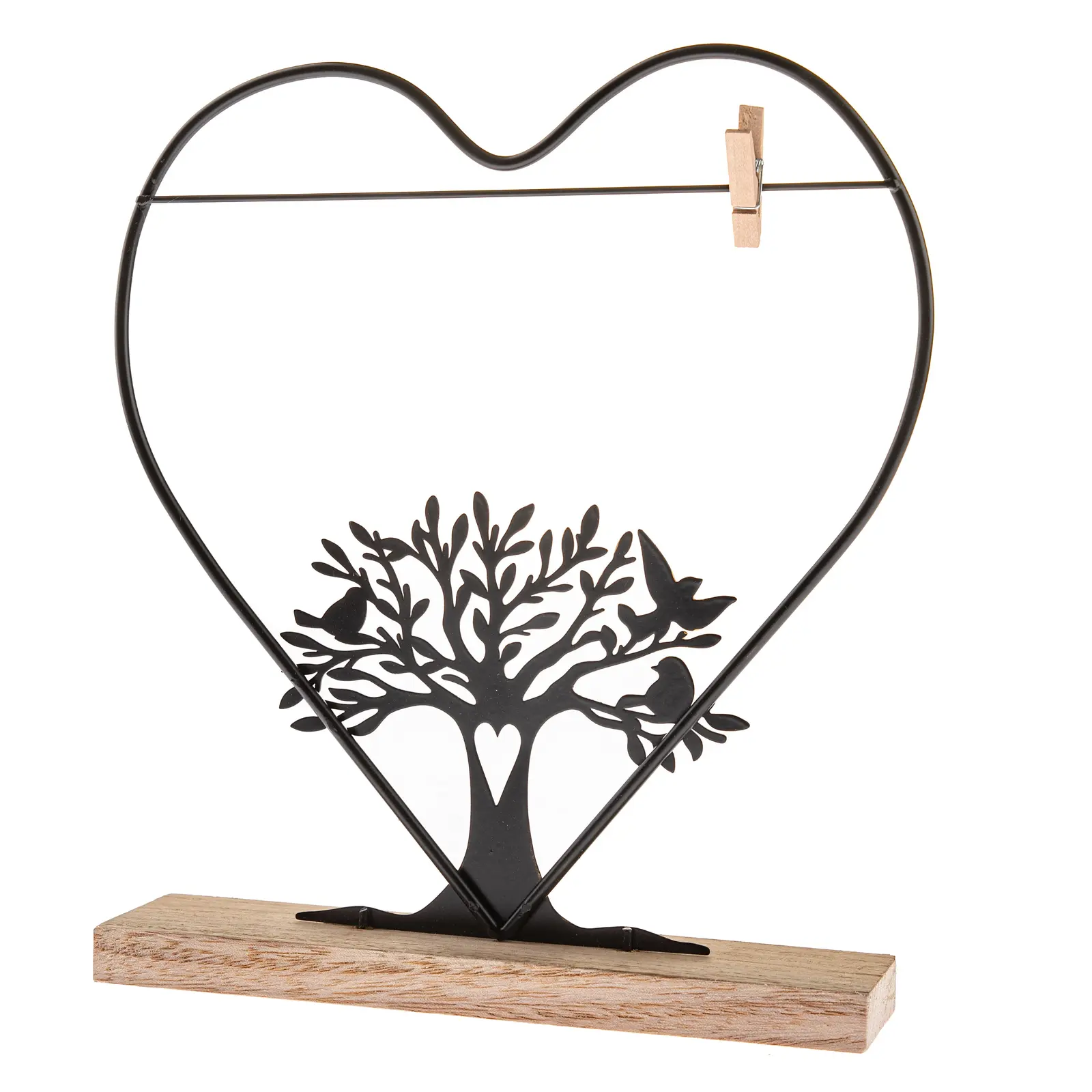 Kovová dekorace STROM s kolíčkem na fotku