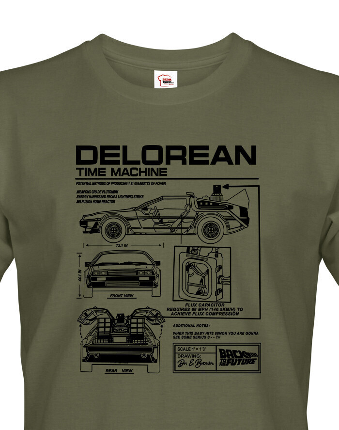 Pánské tričko s potiskem DeLorean - ideální dárek