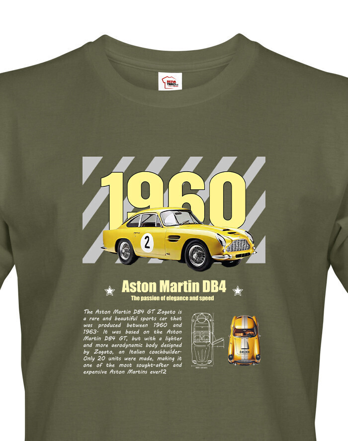Pánské tričko s potiskem Aston Martin - ideální dárek pro muže