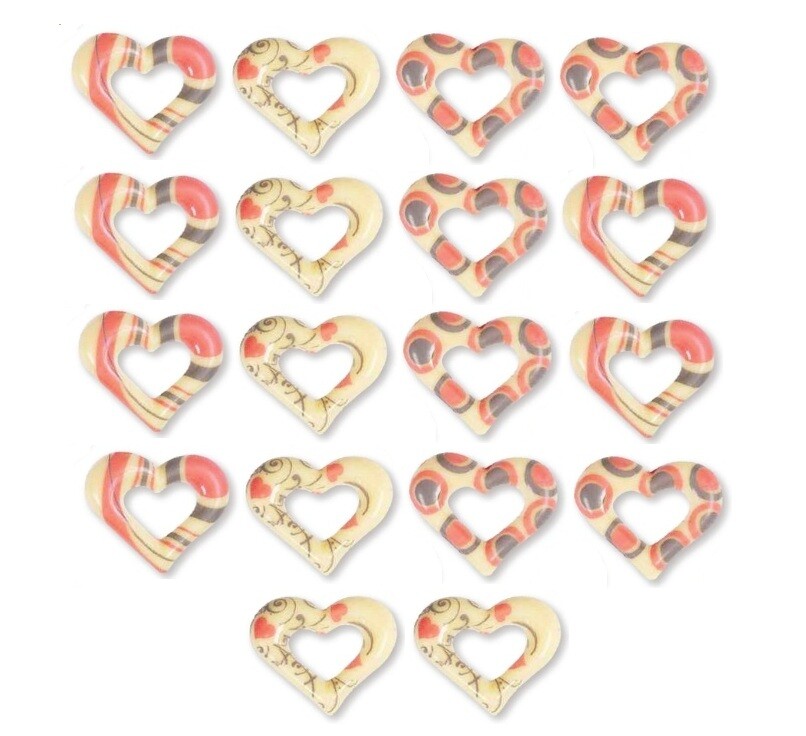 Hospodyňkám.cz Čokoládové srdce bílé 18ks