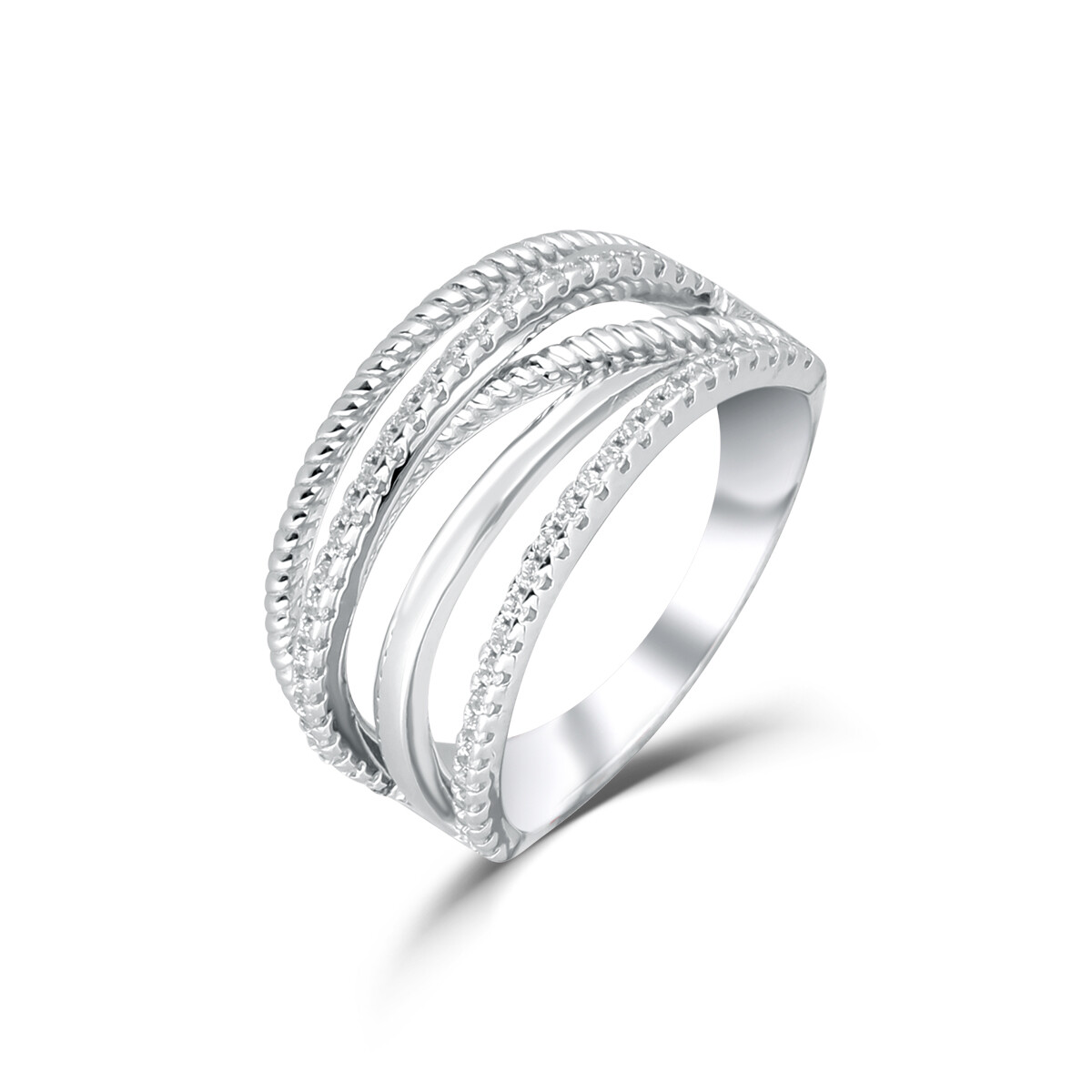 Prsten se syntetickými kameny 126-625-0077 52