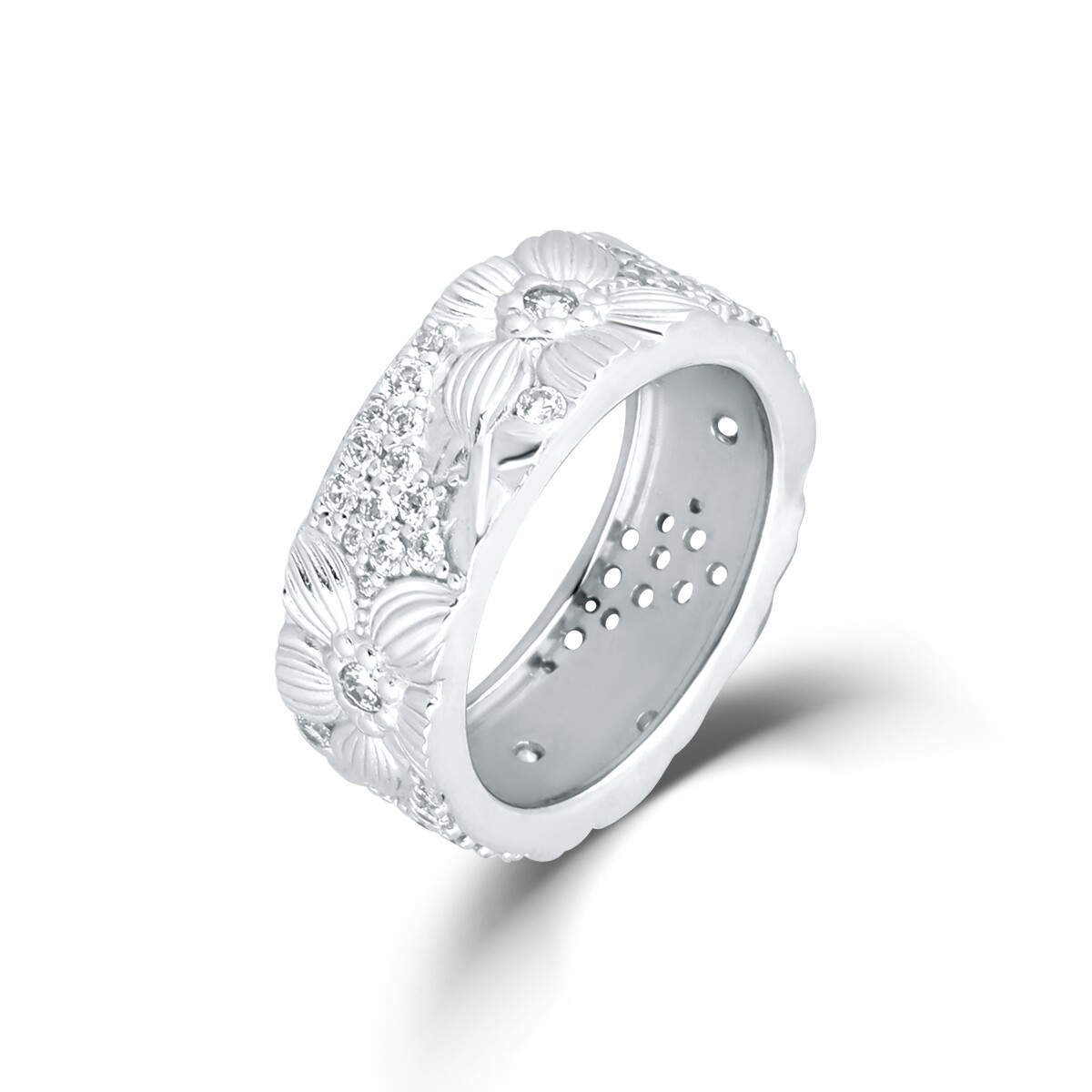 Prsten se syntetickými kameny 126-625-0113 54