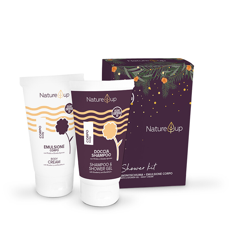 BEMA COSMETICI Vánoční tělový set Natur Up s borůvkou a rakytníkem 150ml