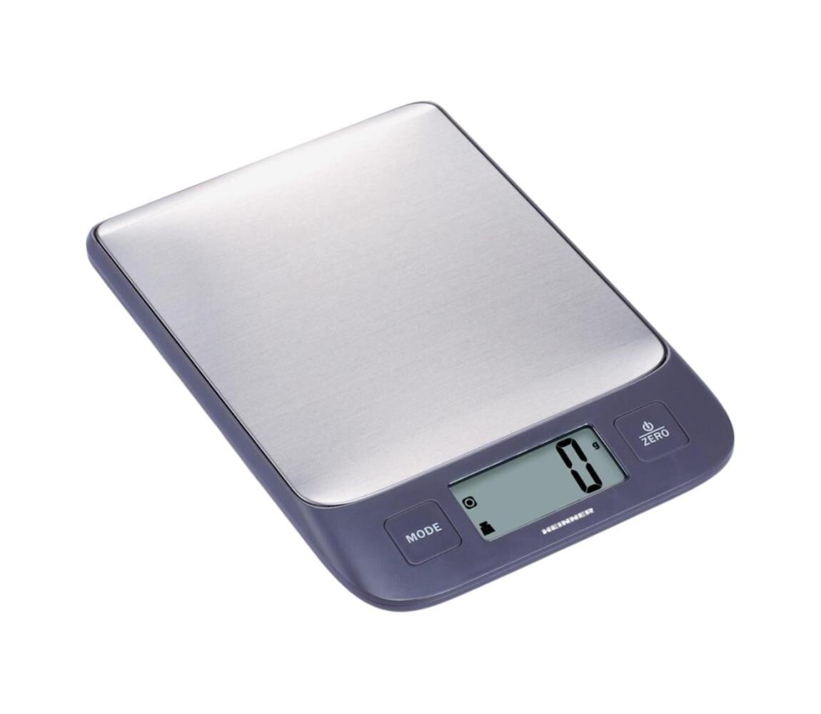 Heinner HKS-5IXBK - Digitální kuchyňská váha 2xAAA šedá/matný chrom HKS-5IXBK
