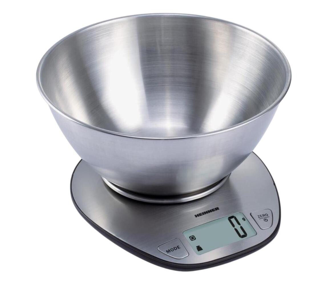 Heinner HKS-5SS - Digitální kuchyňská váha s mísou 2xAAA nerez HKS-5SS