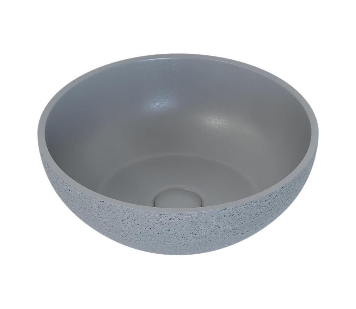BATH DELUXE 06-039-19-23-00 - Umyvadlo na desku BERGEN pr. 39 cm beton/šedá 06-039-19-23-00